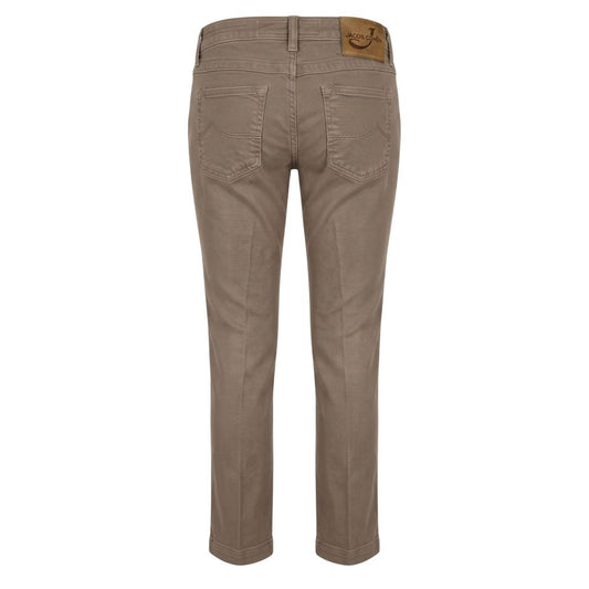 Brown Cotton Women Pants