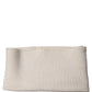 Men White Polyester Knitted Neck Warmer Scarf