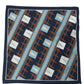 Navy Blue Abstract Square Pocket Foulard Scarf