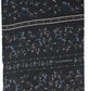 Blue Floral Silk Fringed Neck Shaw Scarf