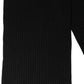 Men Black Wool Knitted Neck Shawl Scarf