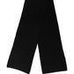 Men Black Wool Knitted Neck Shawl Scarf