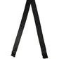 Black Satin Silk Skinny Fringed Shawl Scarf