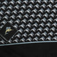 Black Silk Geometric Handkerchief Pocket Scarf