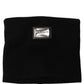 Black Cashmere Logo Plaque Neck Warmer Scarf