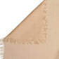 Beige Silk Wool Fringed Men Lace Stole Scarf