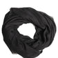 Black Silk Wool Fringed Men Lace Stole Scarf