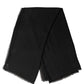 Black Silk Wool Fringed Men Lace Stole Scarf