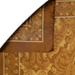 Brown Silk Damask Pocket Square Foulard Scarf