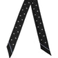 Black Silk DG Logo Men Skinny Shawl Scarf