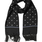 Black Silk DG Logo Men Fringed Shawl Scarf