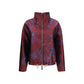Bordeaux Polyester Full-Length Jacket