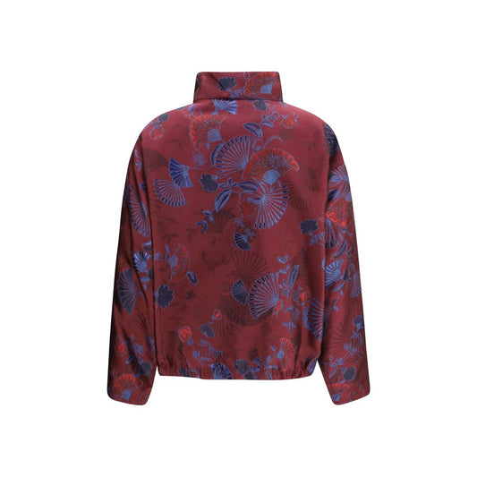 Bordeaux Polyester Full-Length Jacket
