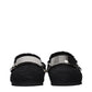 Black Leather Slippers