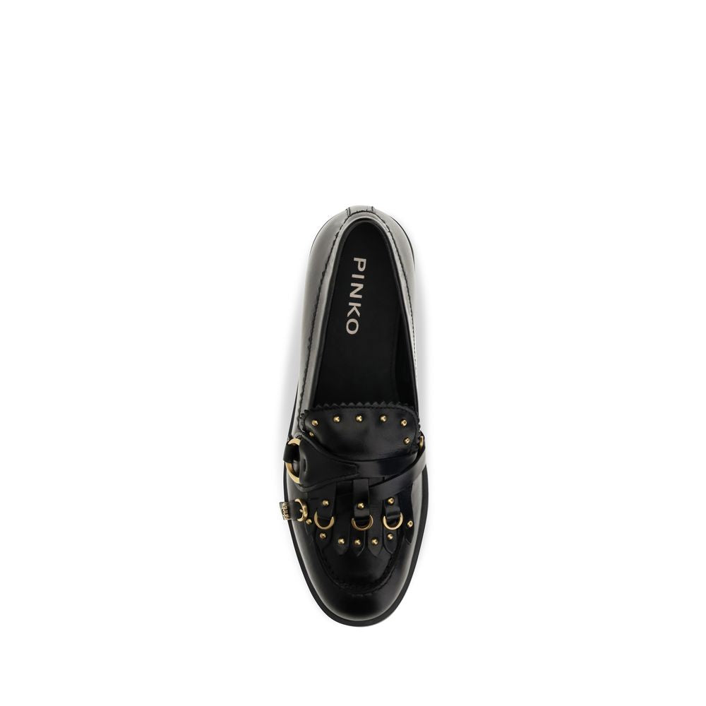 Black Calf Leather Bos Taurus Slip-On Loafers