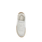 White Fabric Low Top Sneakers