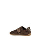 Brown Suede Leather Athletic Sneakers