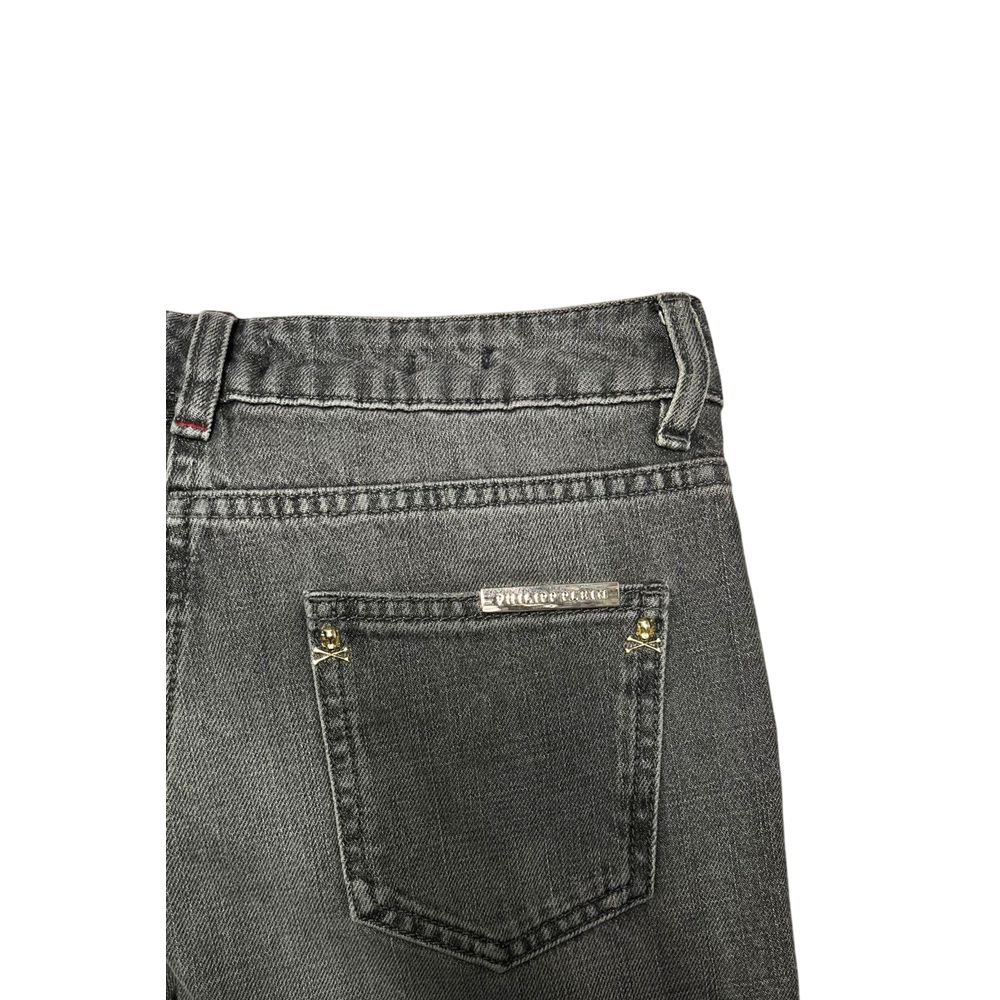 Grey Cotton Women Jeans