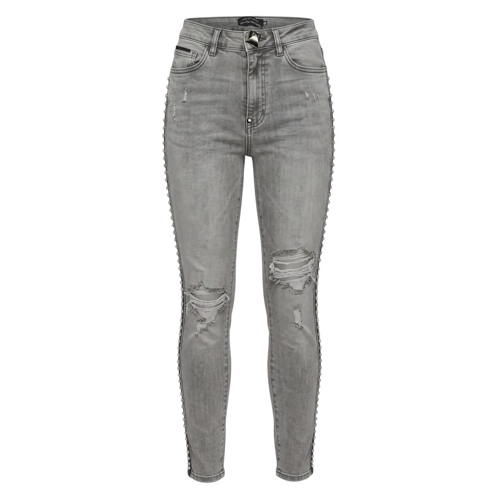 Grey Cotton Women Pants