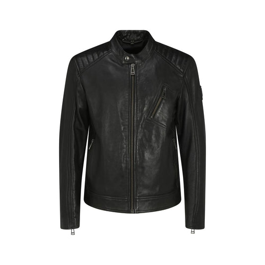 Black Lamb Ovis Aries Leather Jacket