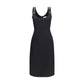 Black Wool Oves Aries Casual Dress