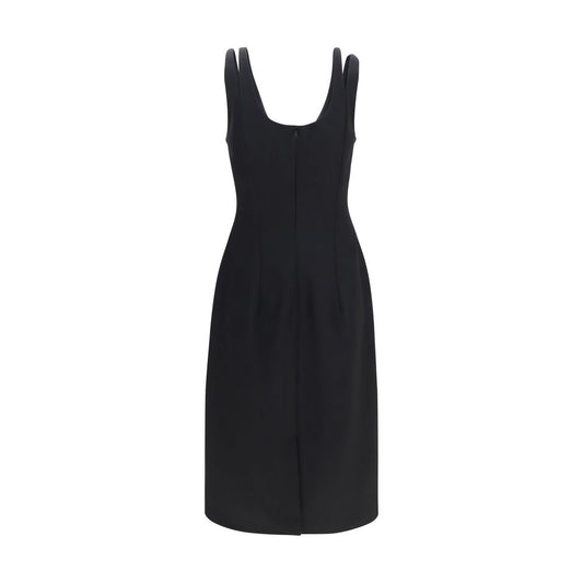 Black Wool Oves Aries Casual Dress