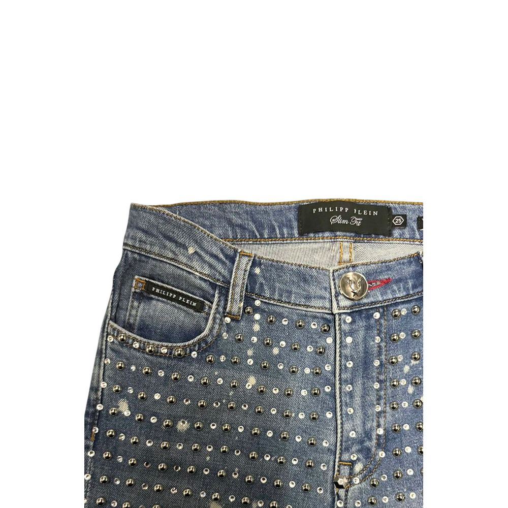 Blue Cotton Women Jeans