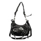 Nero Polyurethane Women's Bag with Adjustable Strap