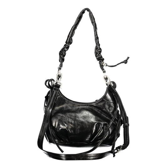 Nero Polyurethane Women's Bag with Adjustable Strap