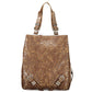 Brown Polyurethane Women's Backpack