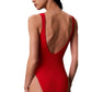 Red Polyamide One-Piece Swimsuit