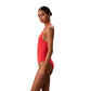 Orange Recycled Polyester One-Piece Swimsuit