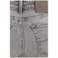 Gray Cotton Flared Jeans