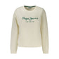 White Cotton Blend Women's Sweatshirt