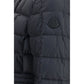 Black Polyester Full-Length Jacket