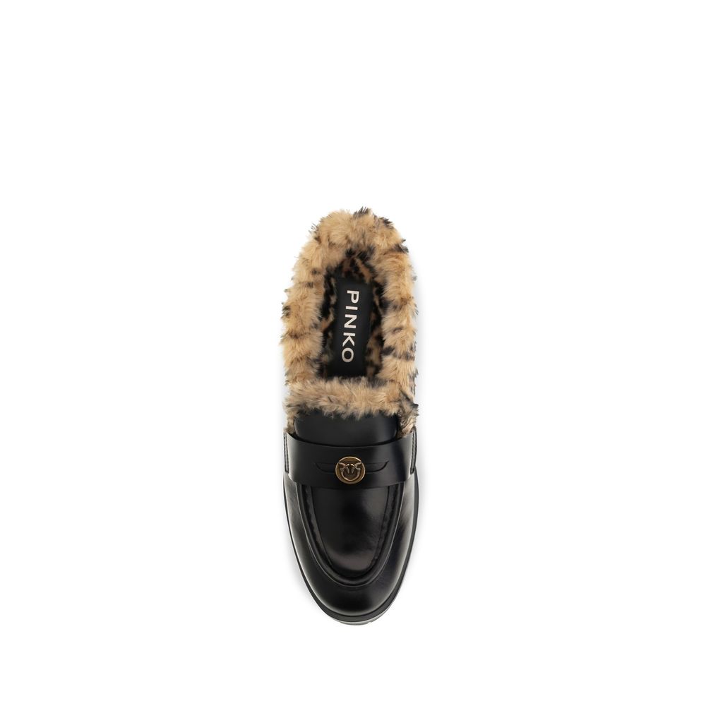 Black Calf Leather Bos Taurus Mules