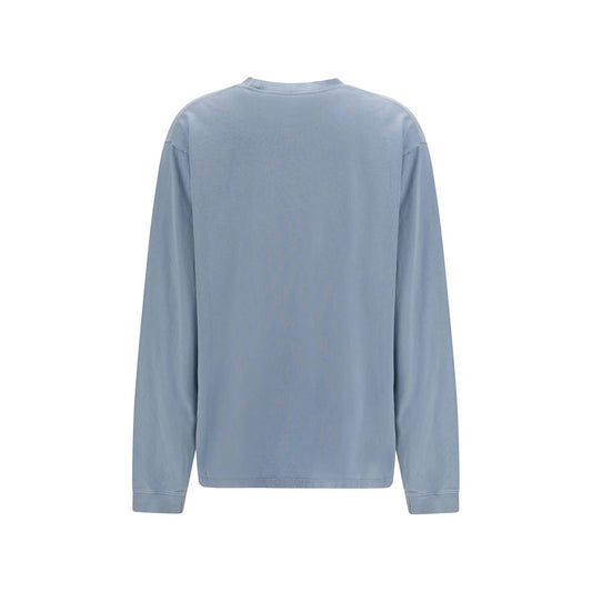 Blue Cotton Long Sleeve T-Shirt