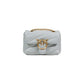 Gray Leather Handbag