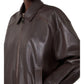 Brown Lamb Leather Leather Jacket