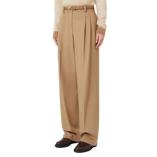 Brown Virgin Wool Pants