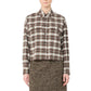 Brown Cotton Pattern Shirt
