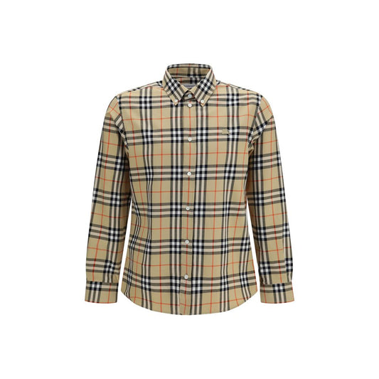 Beige Cotton Pattern Shirt