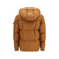Brown Polyester Full-Length Jacket