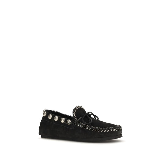 Black Calf Leather Bos Taurus Slip-On Loafers