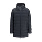 Gray Polyester Full-Length Jacket