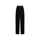 Black Elastane Casual Pants