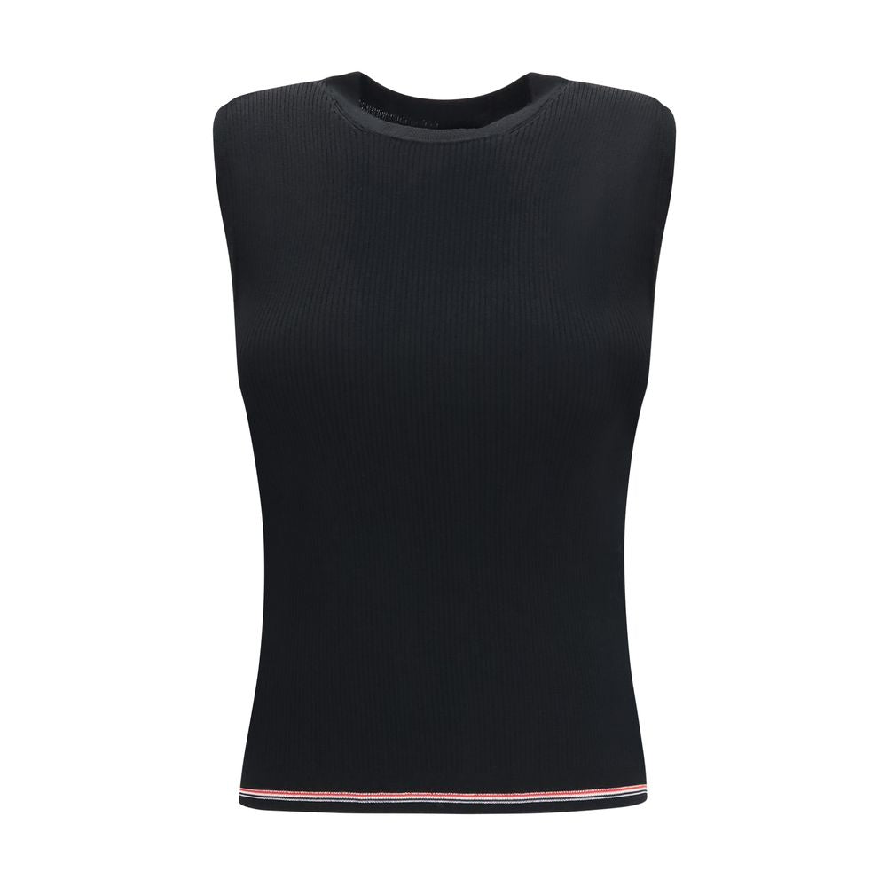 Black Wool Oves Aries Sleeveles T-Shirt