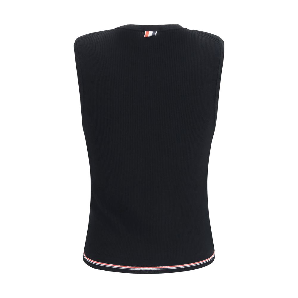 Black Wool Oves Aries Sleeveles T-Shirt