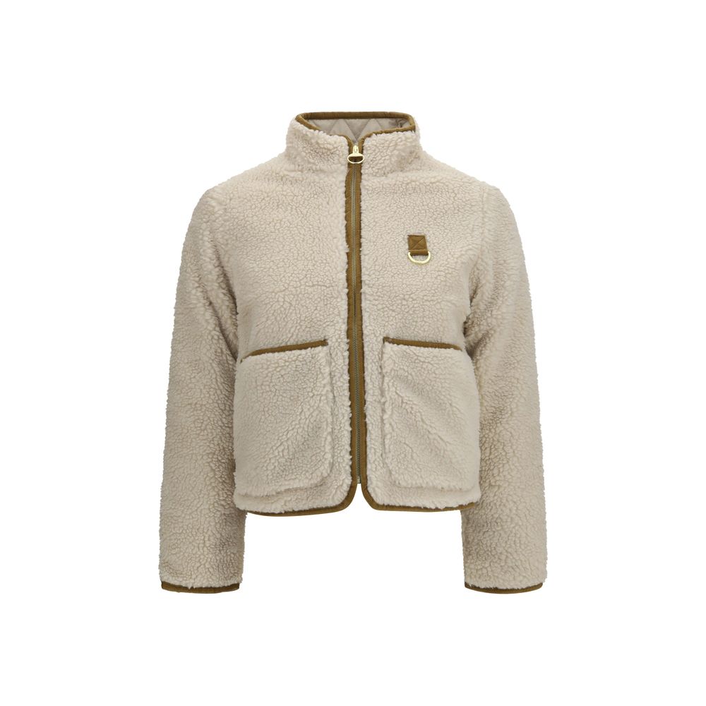 Beige Polyester Full-Length Jacket
