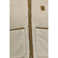 Beige Polyester Full-Length Jacket